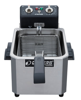 Dukers DCF15E Electric Countertop Single Pot Deep Fryer - 15 liter capacity