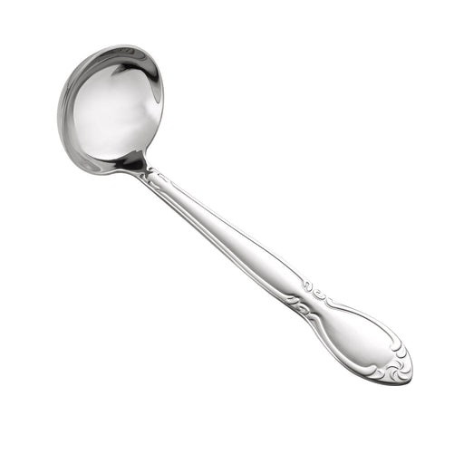 CAC China Louvre Ladle 18/0 Stainless Steel Extra Heavy Weight 2oz 9-1/4 inch - 12 count