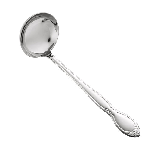 CAC China Louvre Ladle 18/0 Stainless Steel Extra Heavy Weight 4oz 11-1/2 inch - 12 count