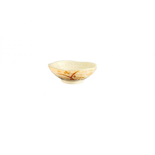 Thunder Group 3706 12.5 oz, 5" Wave Rice Bowl, Gold Orchid - Dozen