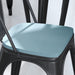 4PK Teal-Blue Poly Chair Seats