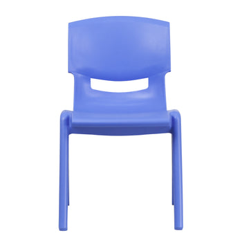4PK Blue Plastic Stack Chair