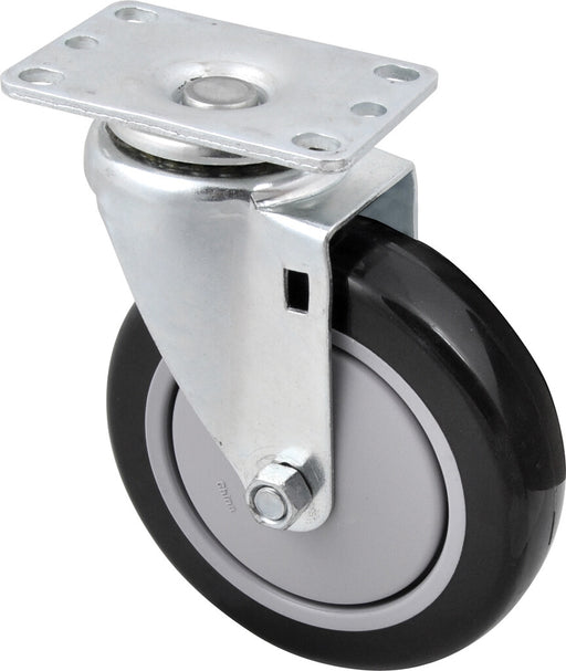 BK Resources 5SBR-1PT-PLY 5" Polyurethane Swivel Plate Caster With 2-3/8"x3-5/8" Plate