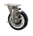 BK Resources 5SS-1PT-PLY-TLB 5" Stainless Steel Swivel Plate Caster w/ Top Lock Brake & Polyurethane Wheel For Equipment