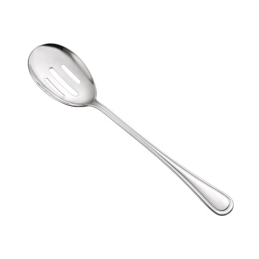CAC China Elite Spoon Slotted 18/8 Stainless Steel Extra Heavy Weight 11-1/2 inch - 12 count