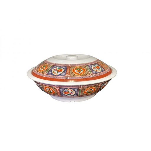 Thunder Group 8011TP 80 oz, 11" Serving Bowl with Lid, Peacock