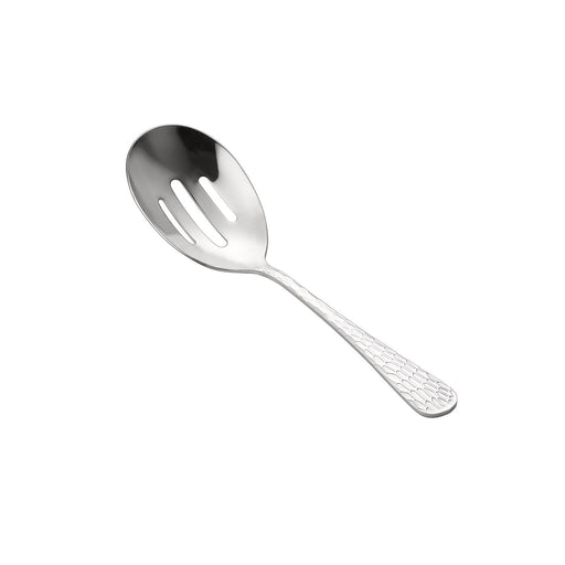 CAC China Auspicious Slotted Spoon 18/8 Stainless Steel Extra Heavy Weight 9 inch - 12 count
