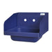 BK Resources APHS-W1410-SSB ION™ Blue Antimicrobial Hand Sink w/ Side Splashes, 2 Holes 14”x10”x5”