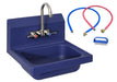 BK Resources APHS-W1410-WBBE ION™ Blue Antimicrobial Hand Sink, Full Kit, 2 Holes 14”x10”x5”
