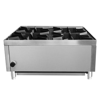 Atosa USA ATHP-24-4 Heavy Duty Stainless Steel 24-Inch Four Burner Hotplate - Natural Gas