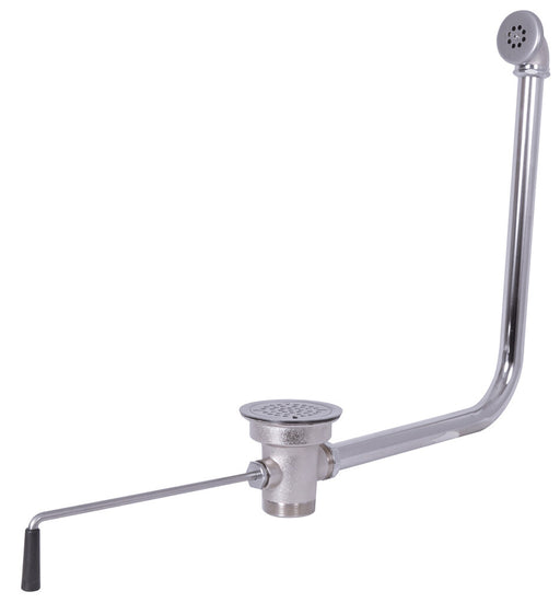 BK Resources BK-LWR-1O Twist Drain, Lever Operated With Overflow, 11" Handle, 3-1/2" Opening