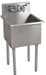 BK Resources BK8BS-1-1821-14 Stainless Steel 1  Compartment Budget Sink, Rolled Front & Side Edges 18X21X14D