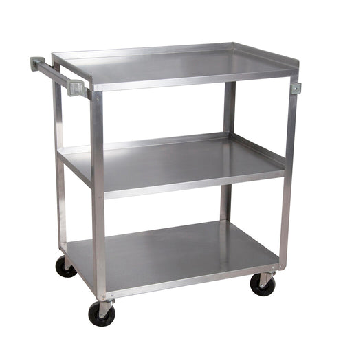 BK Resources BKC-1524S-3S-KD SD Stainless Steel Utility Cart, 15-1/2 X 24 (3) Shelves - Ships Knocked Down