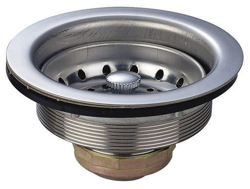 BK Resources BKDR-4 Stainless Steel Basket Drain with Crumb Cup, 3 1/2" Opening,1-1/2"