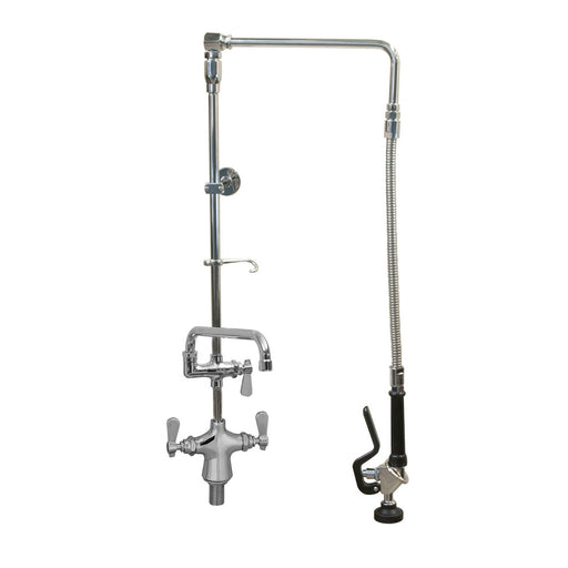 BK Resources BKF-DMSAPR-WB-AF12-G Optiflow Swing Arm Pre-Rinse Assembly, W/ 12" Swing Add-A Faucet