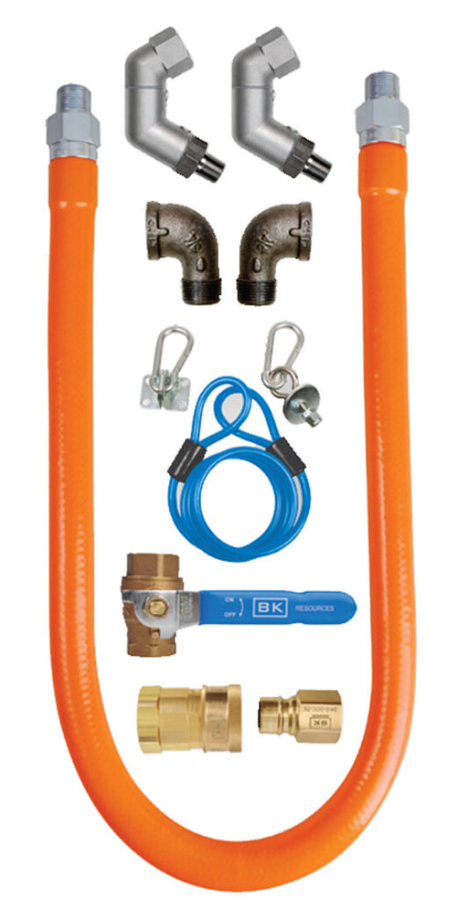 BK Resources BKG-GHC-10024-2SW3 1" X 24" Gas Hose Connector And 2X Swivel-Pro Kit