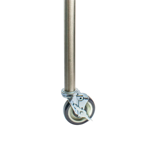BK ResourcesBKLC-S-34 Stainless Steel Leg with Casters 16 Gauge T-304