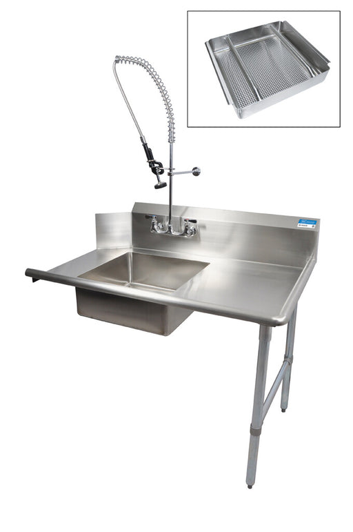BK Resources BKSDT-60-R-P3-G 60" Right Side Soiled Dish Table Pre-Rinse Bundle