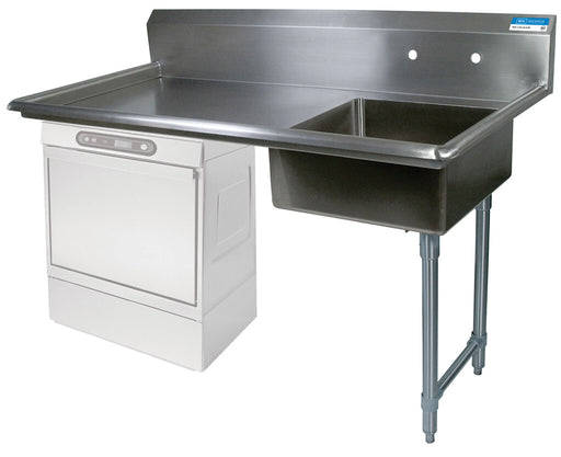 BK Resources BKUCDT-50-R 50" Right Side Undercounter Dish Table Kit