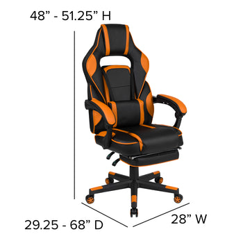 Orange Reclining Gaming Chair