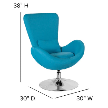 Aqua Fabric Egg Series Chair