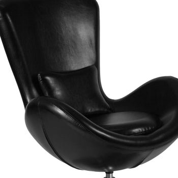 Black Leather Egg Series Chair