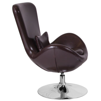 Brown Leather Egg Series Chair