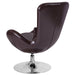 Brown Leather Egg Series Chair