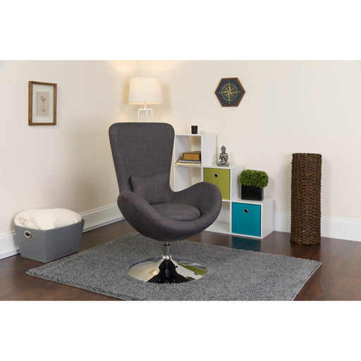 Gray Fabric Egg Series Chair