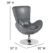 Gray Leather Egg Series Chair
