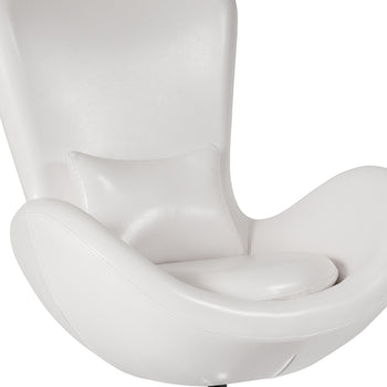 White Leather Egg Series Chair