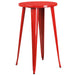 24RD Red Metal Bar Table