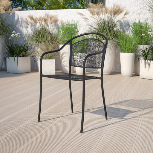 Black Round Back Patio Chair