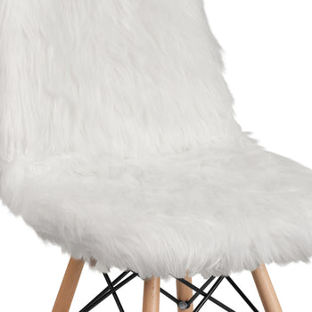 White Shaggy Chair
