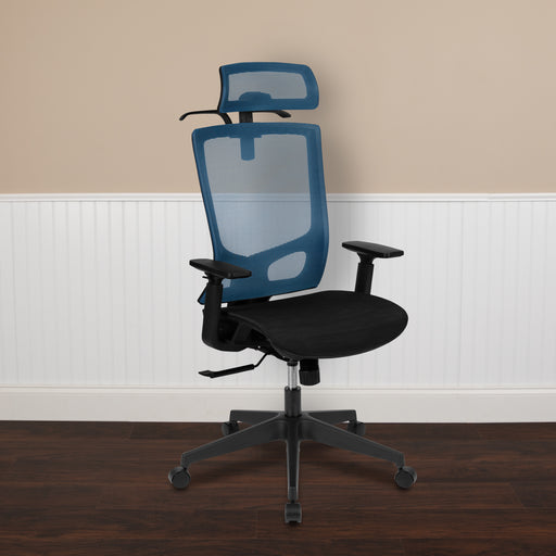 Blue/Black Mesh Office Chair