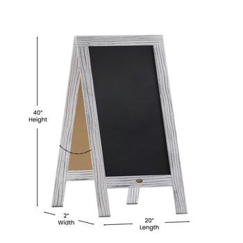 Whitewashed A-Frame Chalkboard