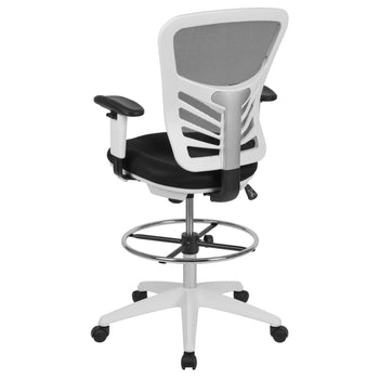 Black Draft Chair-White Frame