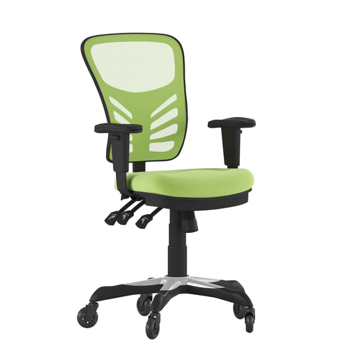 Green Chair with Roller Wheels