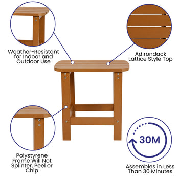 Teak Table and 2 Chair Set
