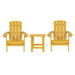 Yellow Table and 2 Chair Set