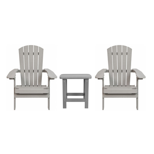 Gray Table and 2 Chair Set