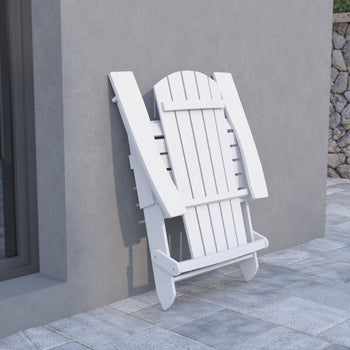 White Folding Adirondack Chair