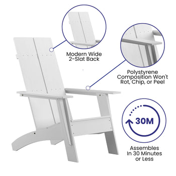 White Modern Adirondack Chair
