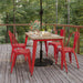 30x60 BR/RED Dining Table