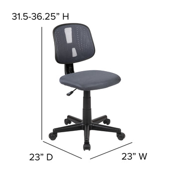 Pivot Back Gray Mesh Chair