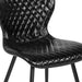 Black Vinyl Accent Chair