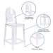 Oval Back Ghost Counter Stool