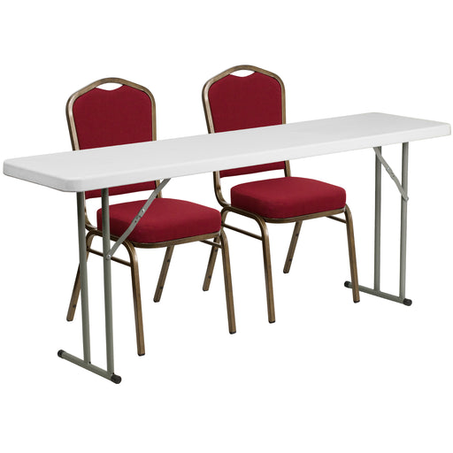 6-Foot Table-2 Stack Chairs
