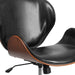 Black/Walnut Mid-Back Chair