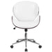 White/Mahogany Mid-Back Chair